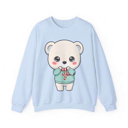 Kawaii Polar Bear Christmas Sweatshirt for Cozy Holiday Moments