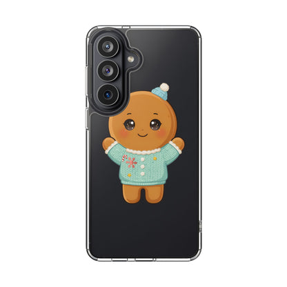Kawaii Gingerbread Phone Case, Cute Christmas Sweater Cookie