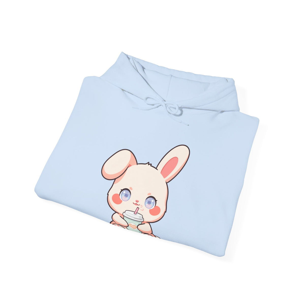 Kawaii Bunny Latte Hoodie, Cute Coffee Lover Sweatshirt