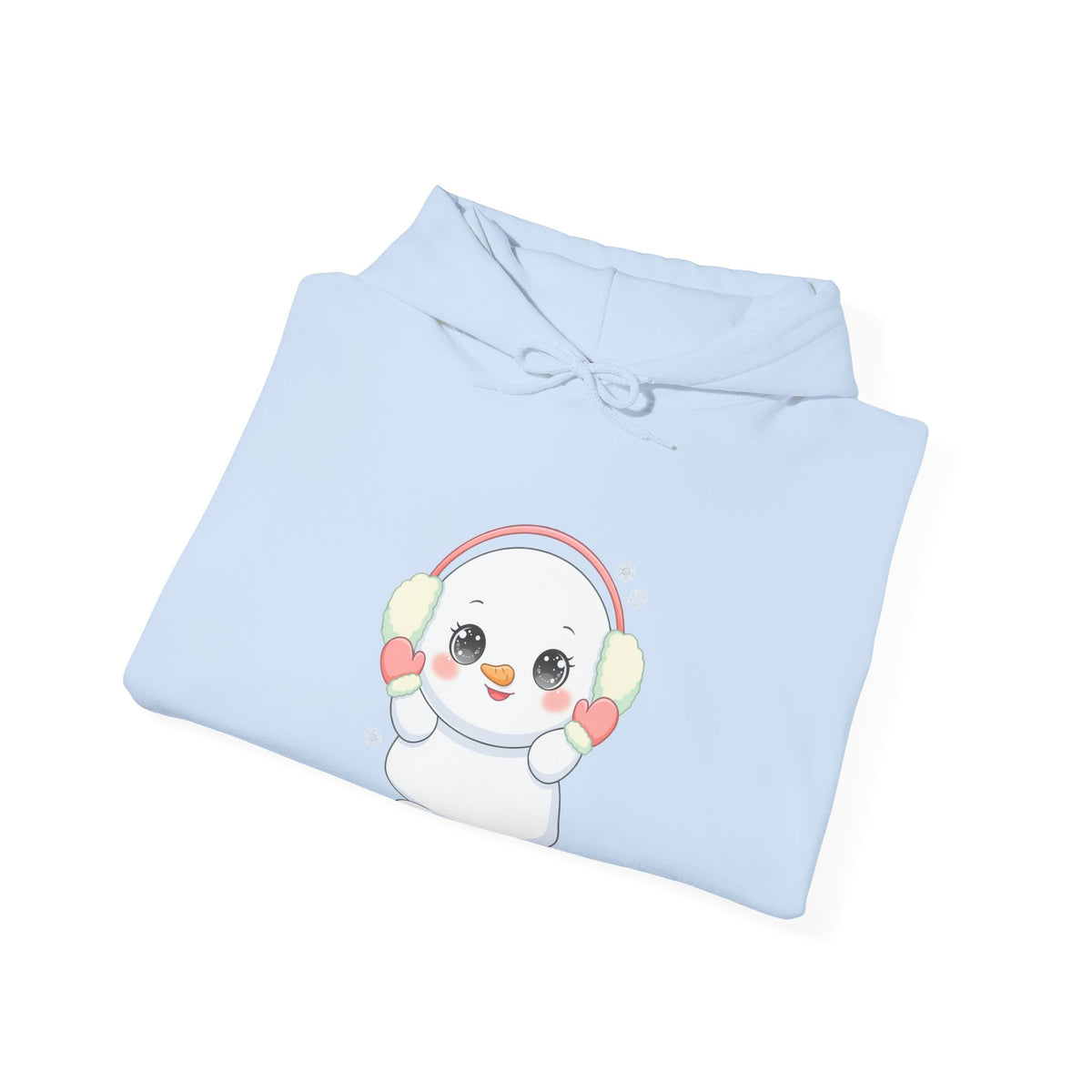Kawaii Snowman Hoodie, Cute Winter Gift Sweatshirt