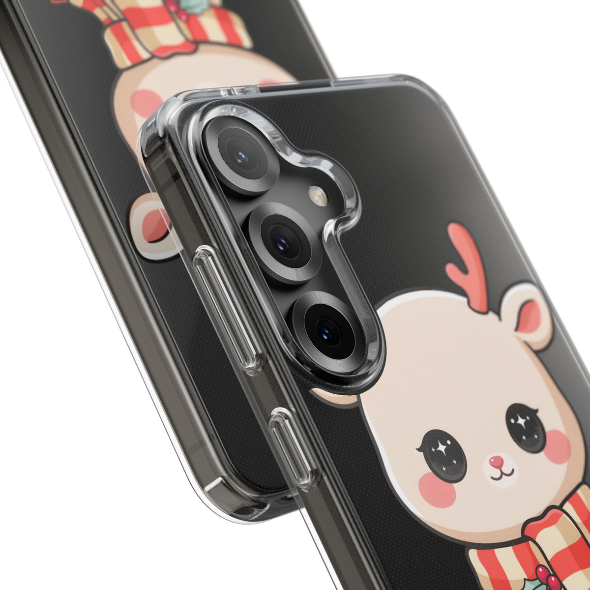 Christmas Reindeer Phone Case, Cute Kawaii Holiday Gift