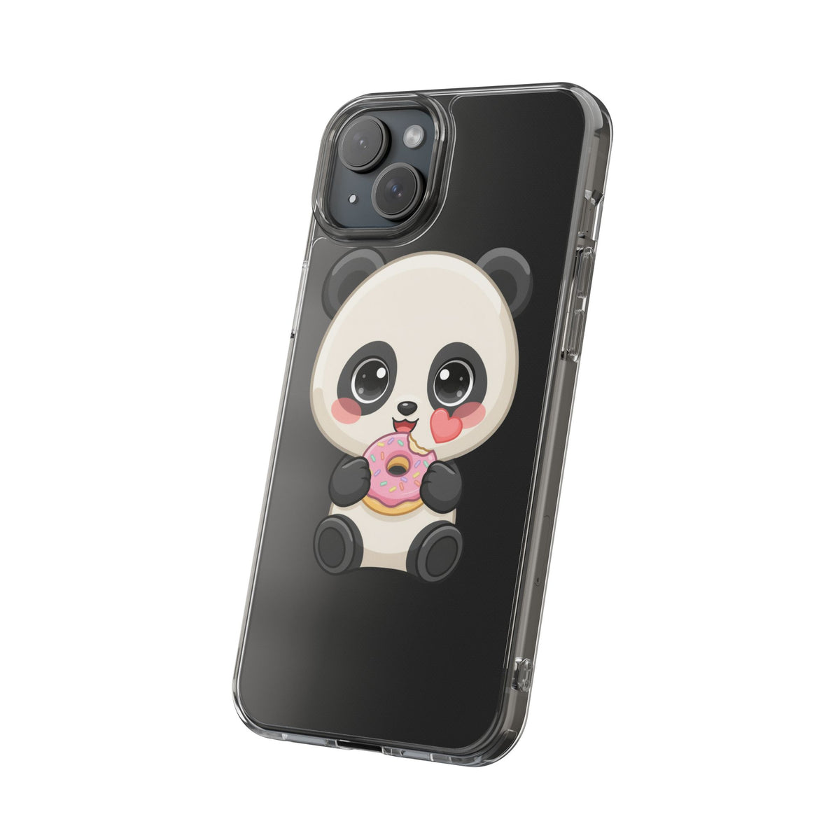 Kawaii Panda Phone Case with Donut