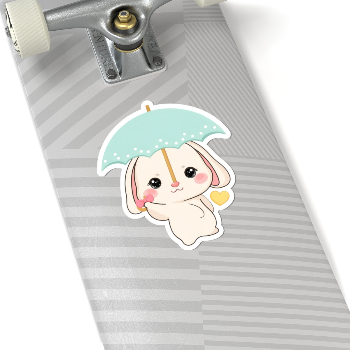 Kawaii Bunny Sticker with Umbrella | Cute Vinyl Decal