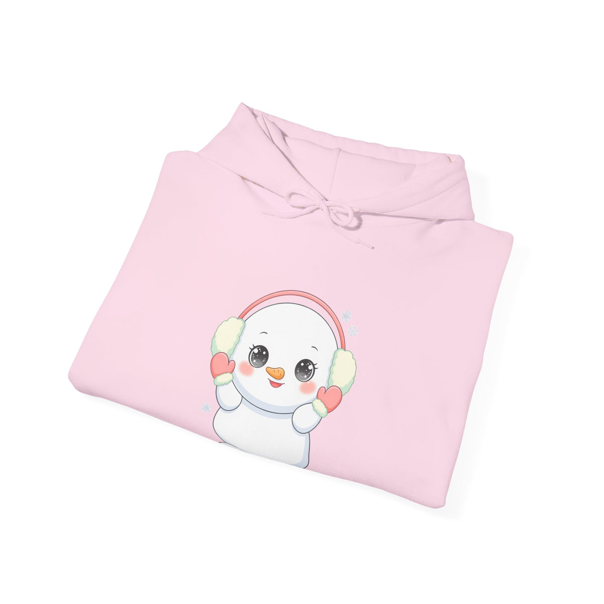 Kawaii Snowman Hoodie, Cute Winter Gift Sweatshirt