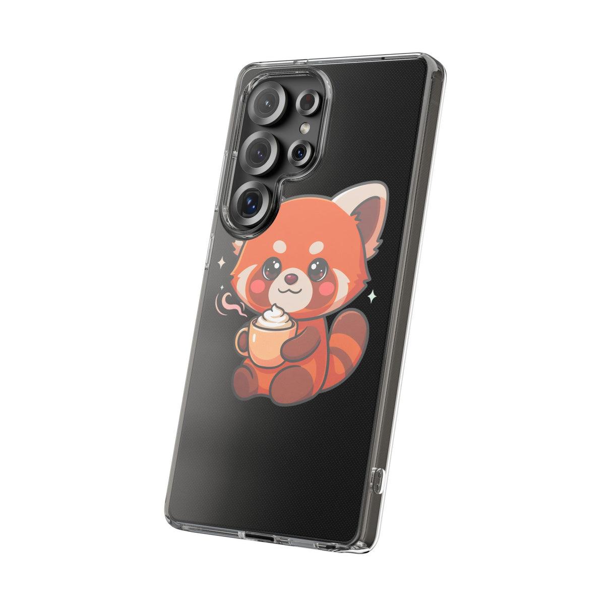 Kawaii Red Panda Phone Case with Latte