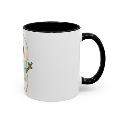 Kawaii Snowman Accent Coffee Mug for Cozy Cocoa Fans