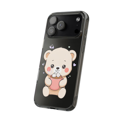 Kawaii Polar Bear Phone Case with Hot Cocoa