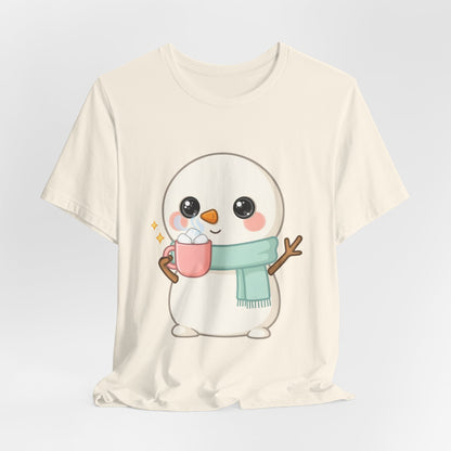 Kawaii Snowman T-Shirt for Cozy Cocoa Breaks