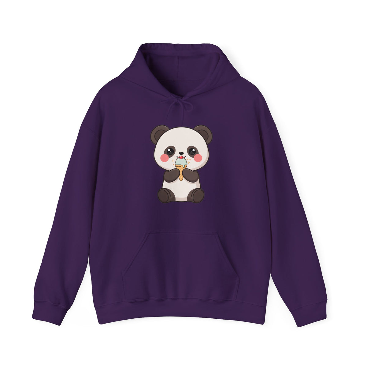 Kawaii Panda Ice Cream Hoodie, Cute Chibi Sweatshirt