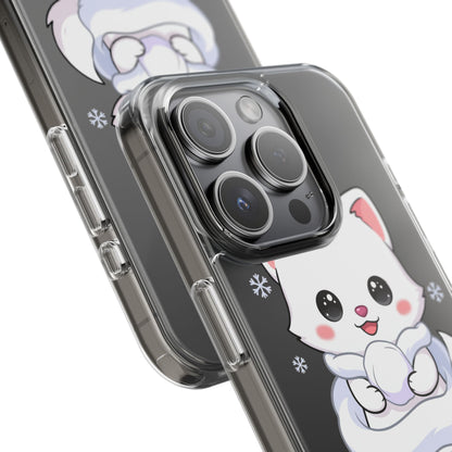 Kawaii Arctic Fox Phone Case, Cute Snow Day Gift