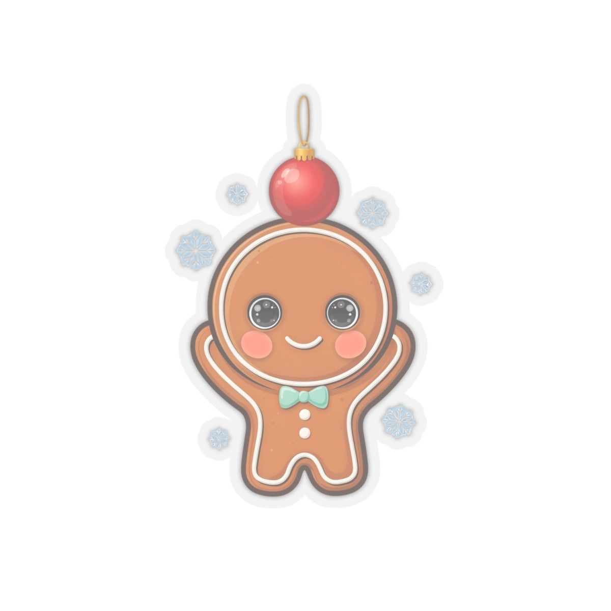 Christmas Gingerbread Sticker for Holiday Decorating