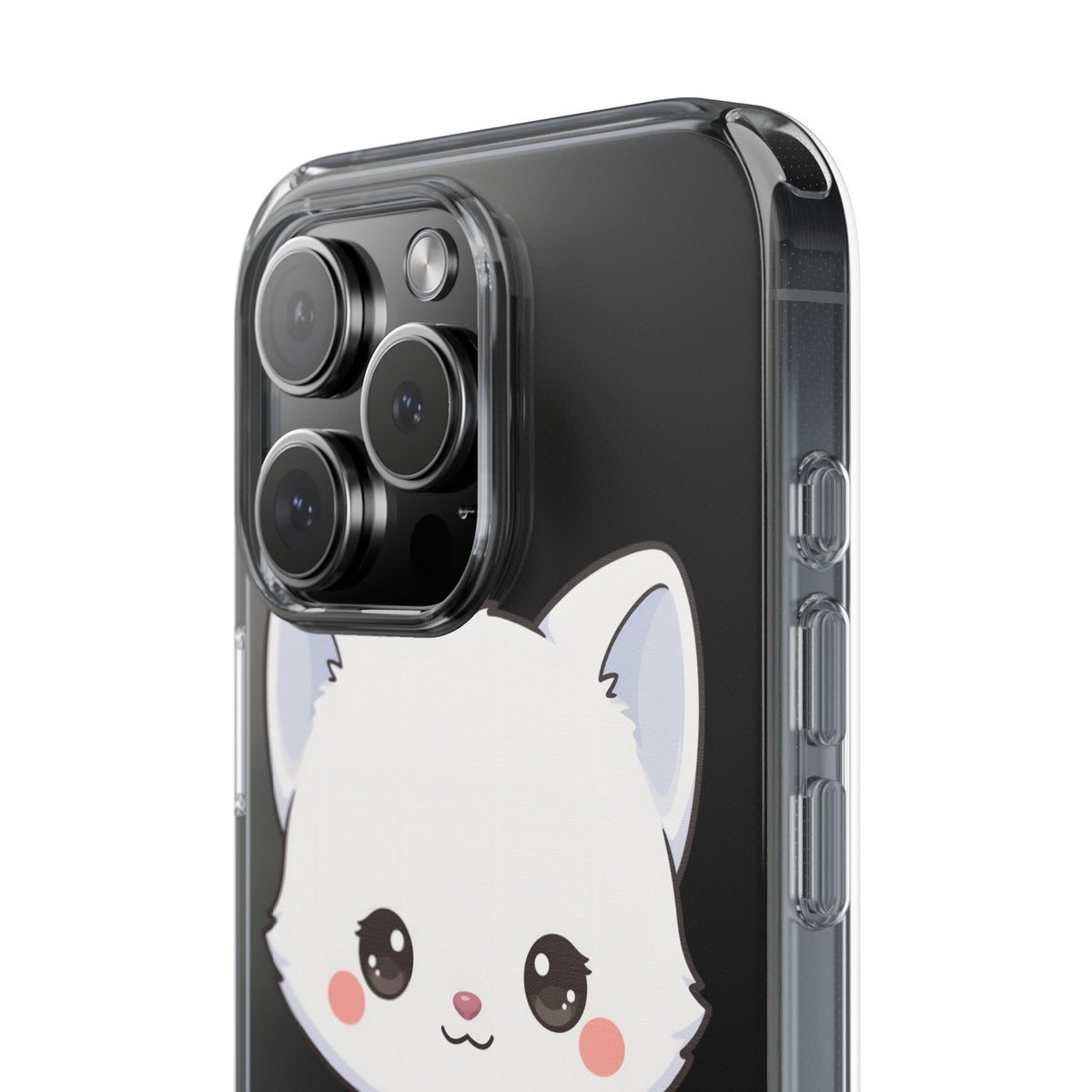 Christmas Fox Clear Phone Case, Kawaii Cookie Baker