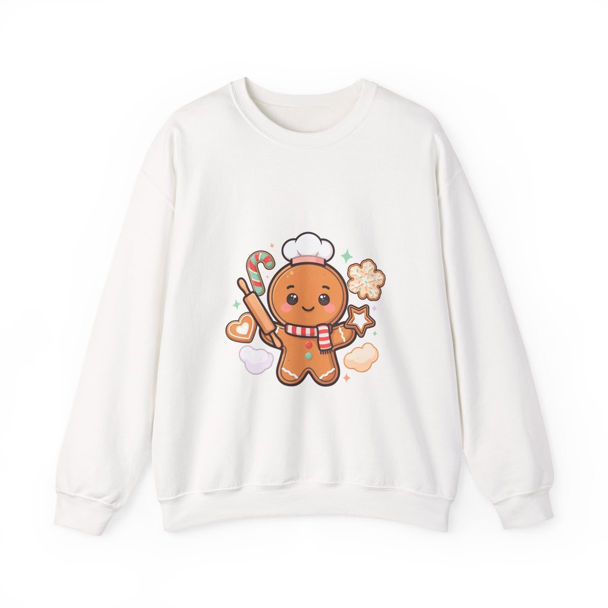 Kawaii Gingerbread Sweatshirt for Christmas Baking Fans