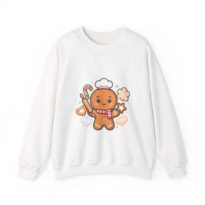 Kawaii Gingerbread Sweatshirt for Christmas Baking Fans