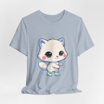 Kawaii Arctic Fox T-Shirt for Winter Gift Giving