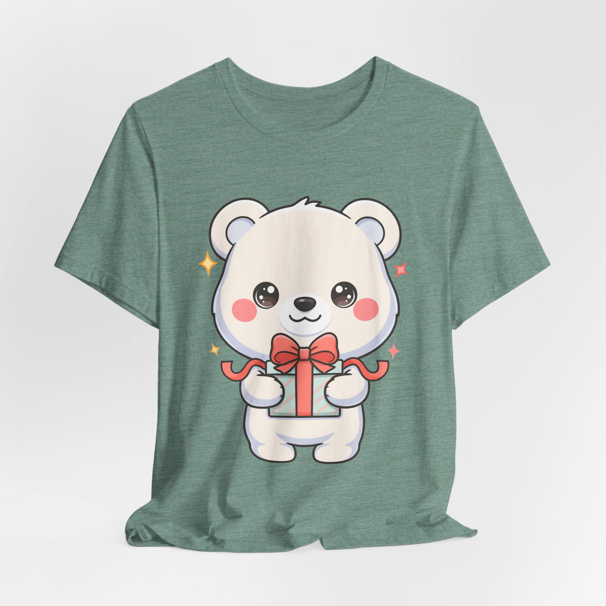Kawaii Polar Bear Gift T-Shirt for Cute Holiday Cheer