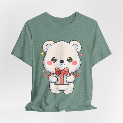 Kawaii Polar Bear Gift T-Shirt for Cute Holiday Cheer