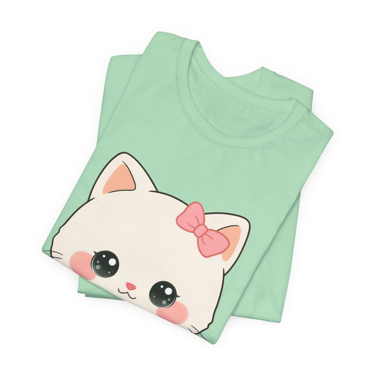 Kawaii Cat T-Shirt, Cozy Blanket Kitty for Cat Lovers