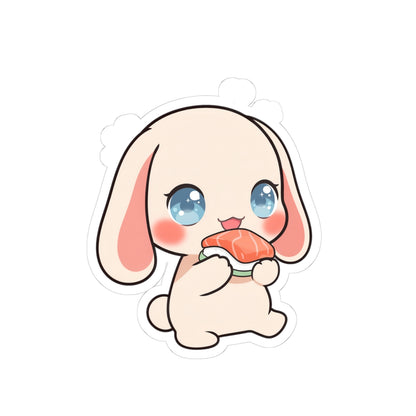 Kawaii Sushi Bunny Sticker for Cute Gift Giving