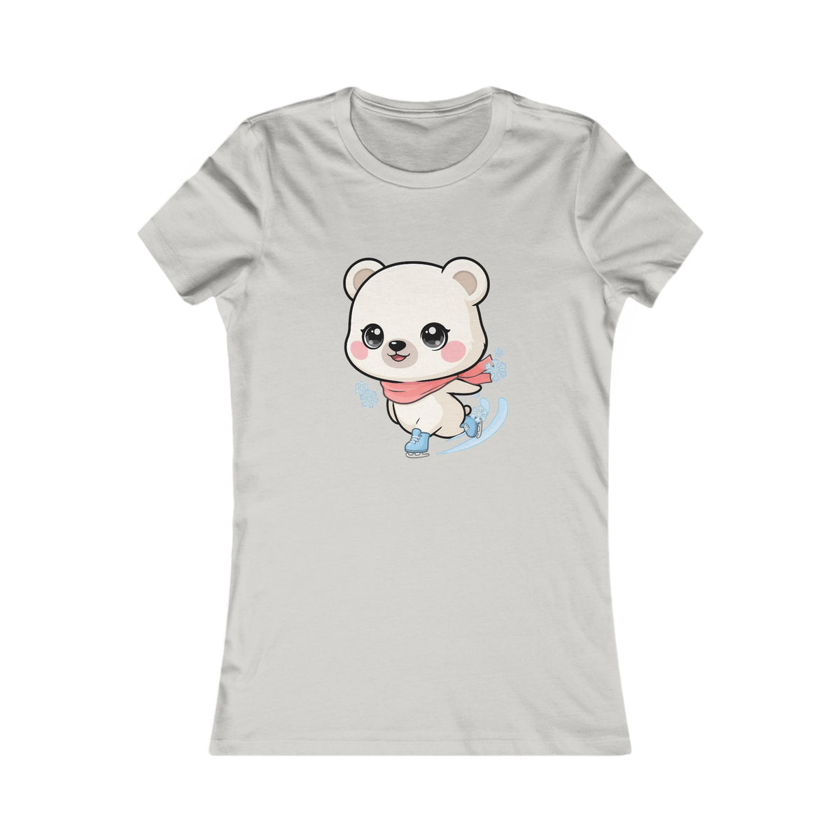 Kawaii Polar Bear Ice Skating Women's Tee