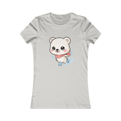 Kawaii Polar Bear Ice Skating Women's Tee