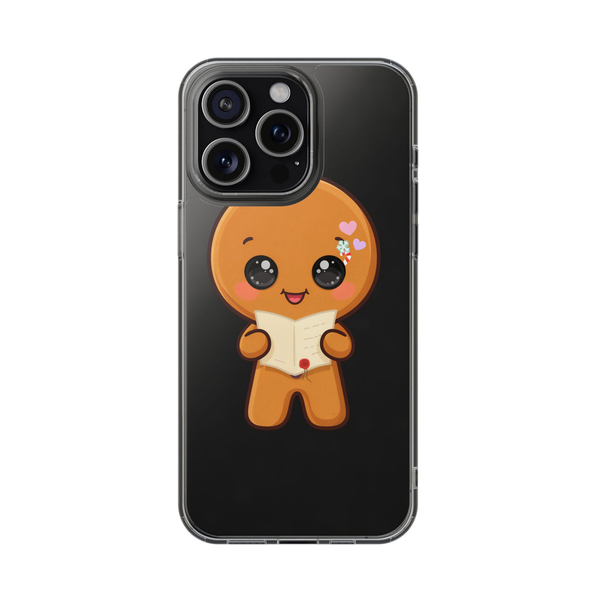 Gingerbread Man Phone Case, Cute Christmas Letter Reader