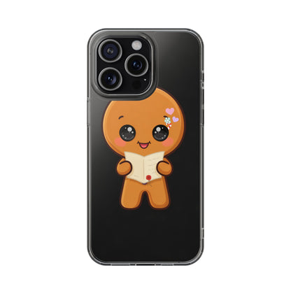 Gingerbread Man Phone Case, Cute Christmas Letter Reader