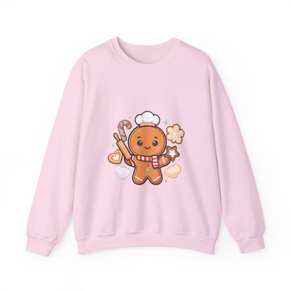 Kawaii Gingerbread Sweatshirt for Christmas Baking Fans