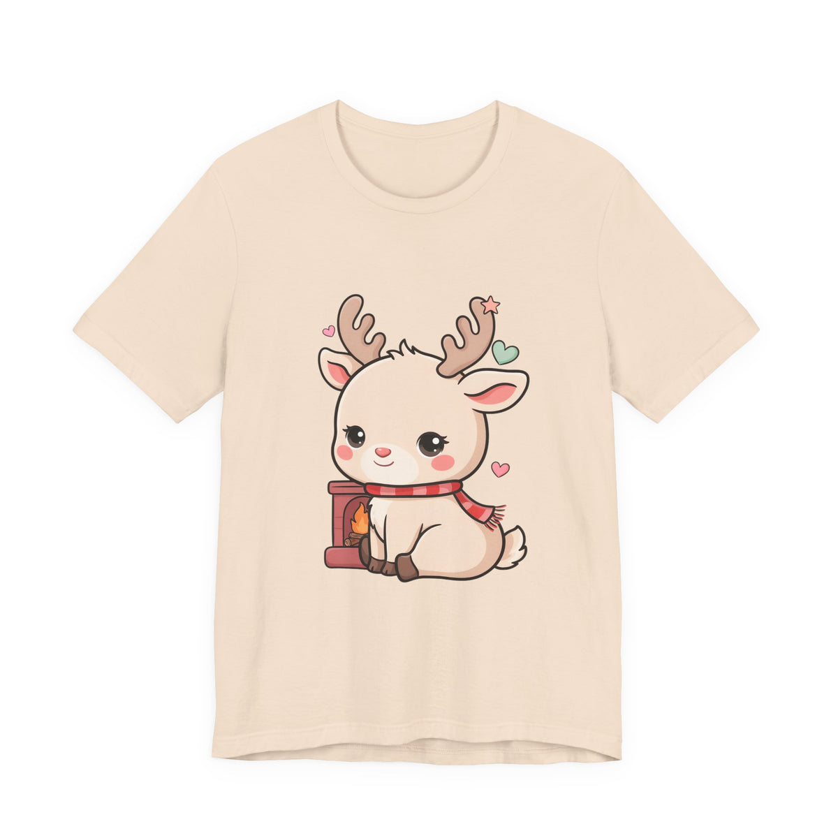 Kawaii Reindeer T-Shirt for Cozy Christmas Fans
