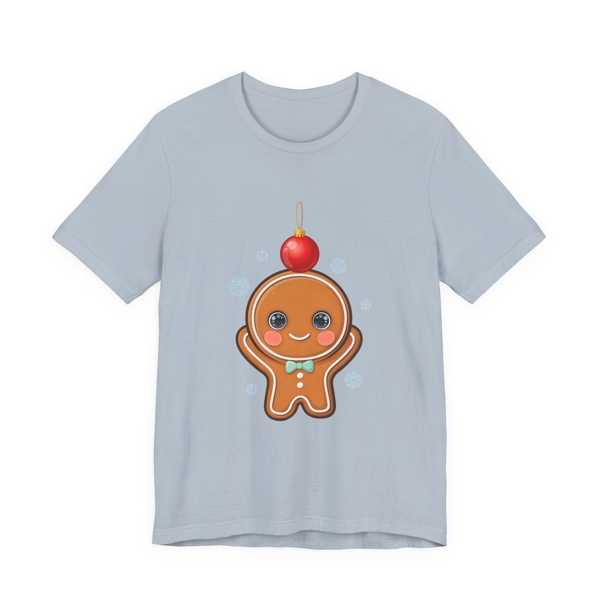 Kawaii Gingerbread Christmas Tee, Cute Holiday Unisex Shirt