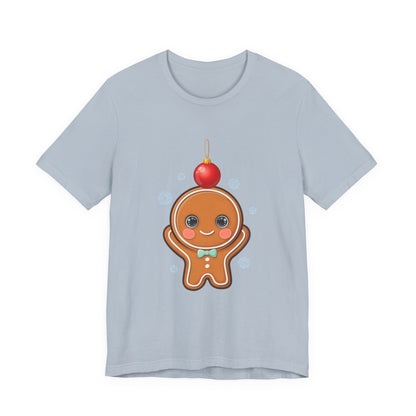 Kawaii Gingerbread Christmas Tee, Cute Holiday Unisex Shirt