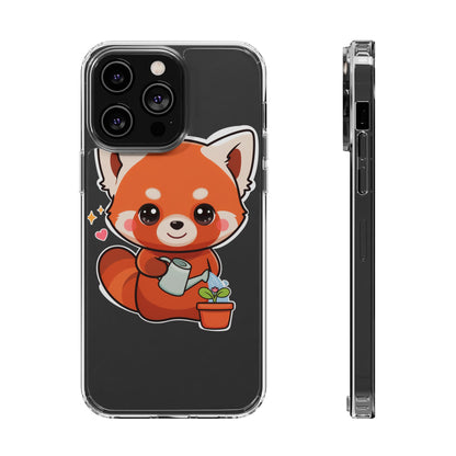 Red Panda Phone Case, Cute Plant Lover Gift