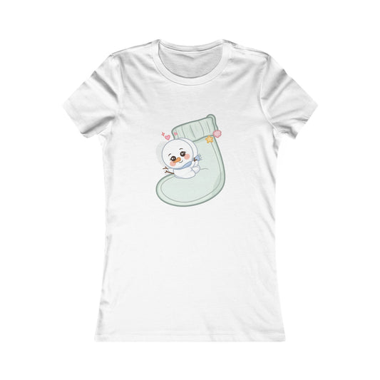 Kawaii Snowman Christmas T-Shirt for Cozy Holiday Fans