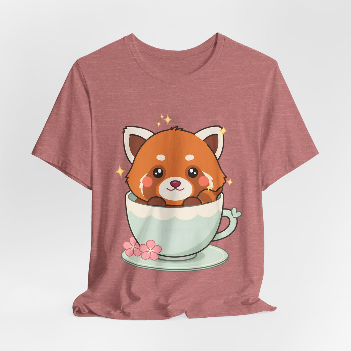 Kawaii Red Panda T-Shirt, Cute Tea Lover Gift
