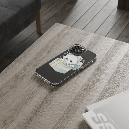 Kawaii Arctic Fox Clear Impact-Resistant Phone Case