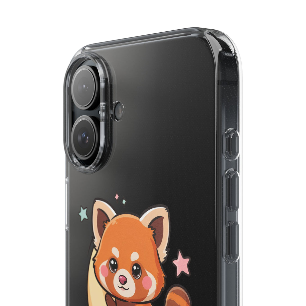 Red Panda Phone Case, Kawaii Moon Companion