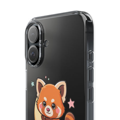 Red Panda Phone Case, Kawaii Moon Companion