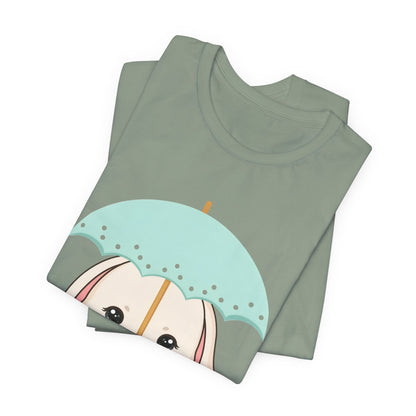 Kawaii Bunny T-Shirt, Cute Umbrella Rabbit Tee