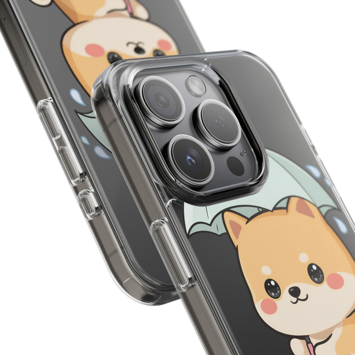 Shiba Inu Phone Case, Kawaii Rainy Day Pup