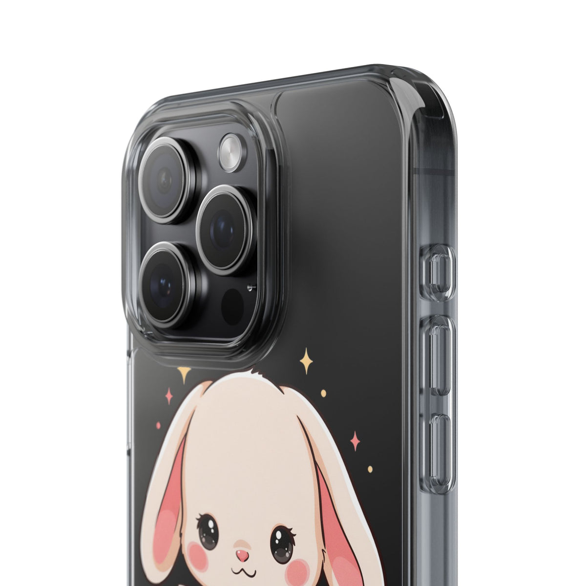 Kawaii Reading Bunny Clear Impact-Resistant Case