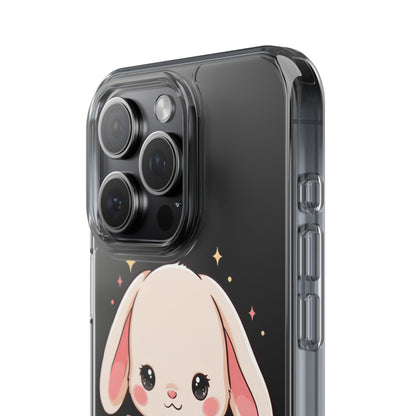 Kawaii Reading Bunny Clear Impact-Resistant Case