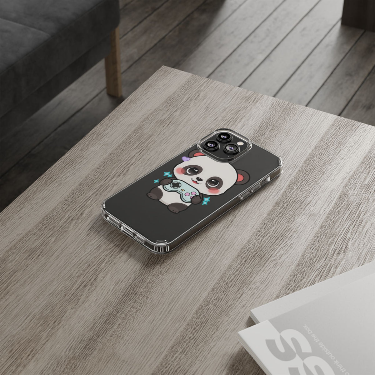 Gamer Panda Clear Impact-Resistant Phone Case