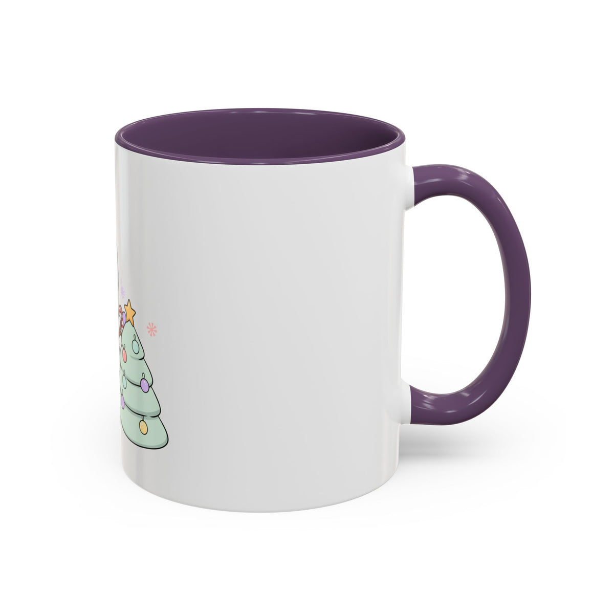 Kawaii Snowman Christmas Mug, Accent Coffee Mug