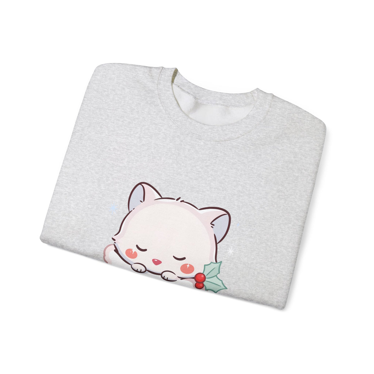 Christmas Fox Sweatshirt, Kawaii Stocking Arctic Fox Gift