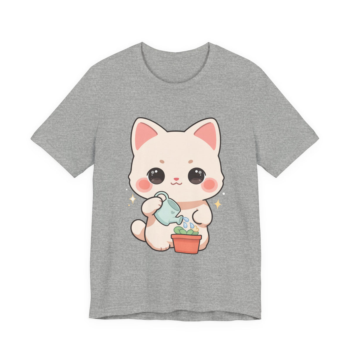 Kawaii Cat Gardening T-Shirt for Plant Lovers