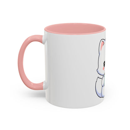 Kawaii Arctic Fox Mug – Cute Cocoa Lover Accent Coffee Mug