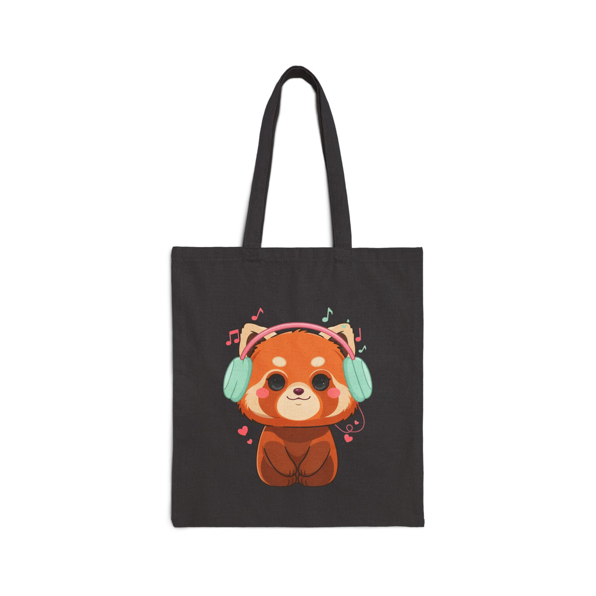 Kawaii Red Panda Tote Bag for Music Lovers