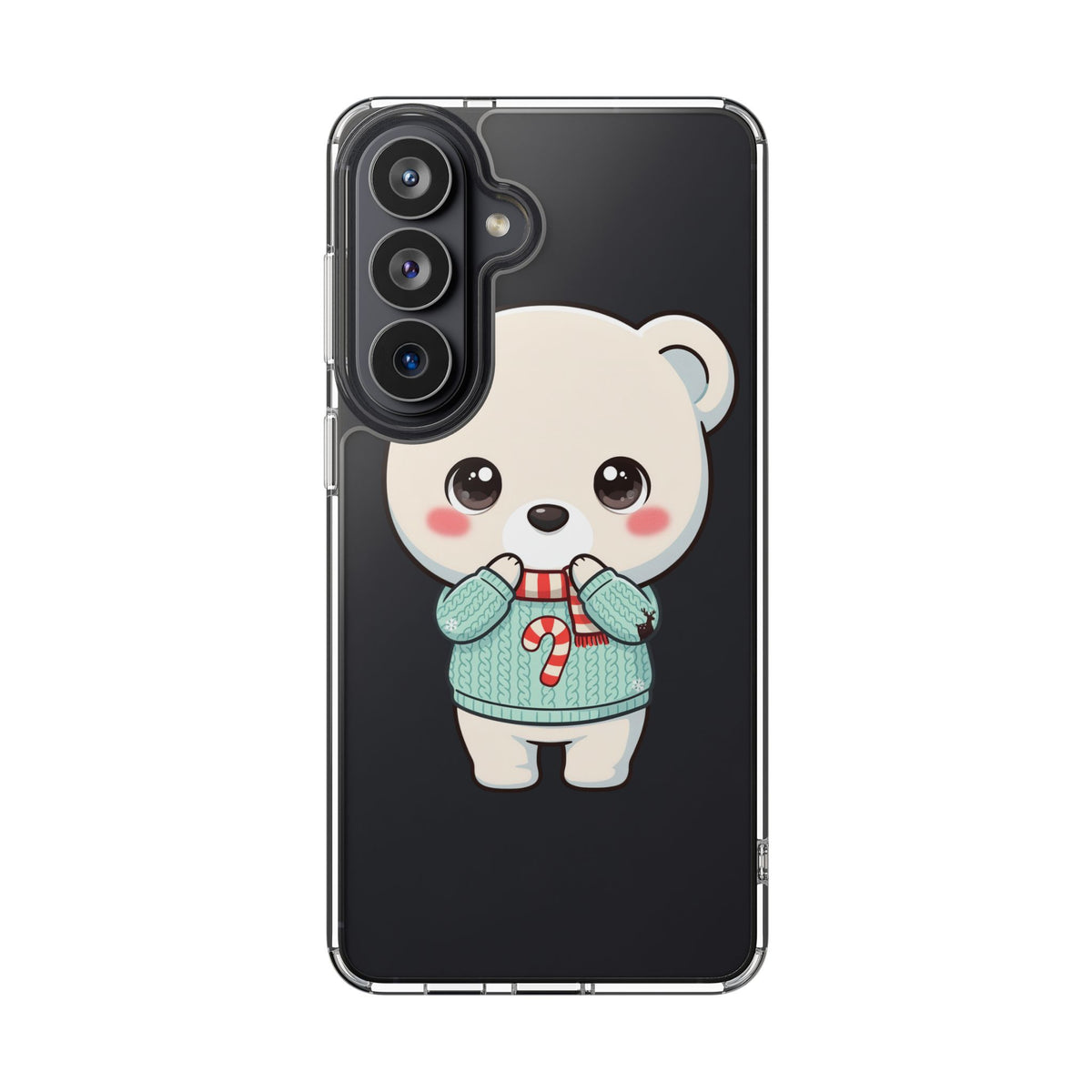 Kawaii Christmas Bear Phone Case for Holiday Season
