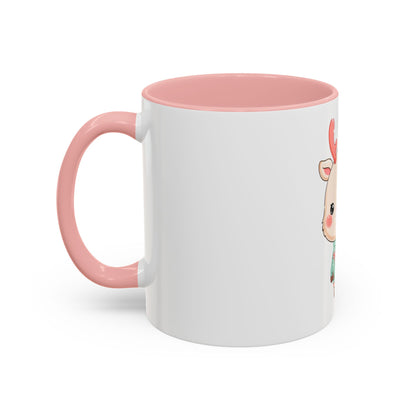 Kawaii Reindeer Christmas Mug – Cute Holiday Accent Coffee Mug