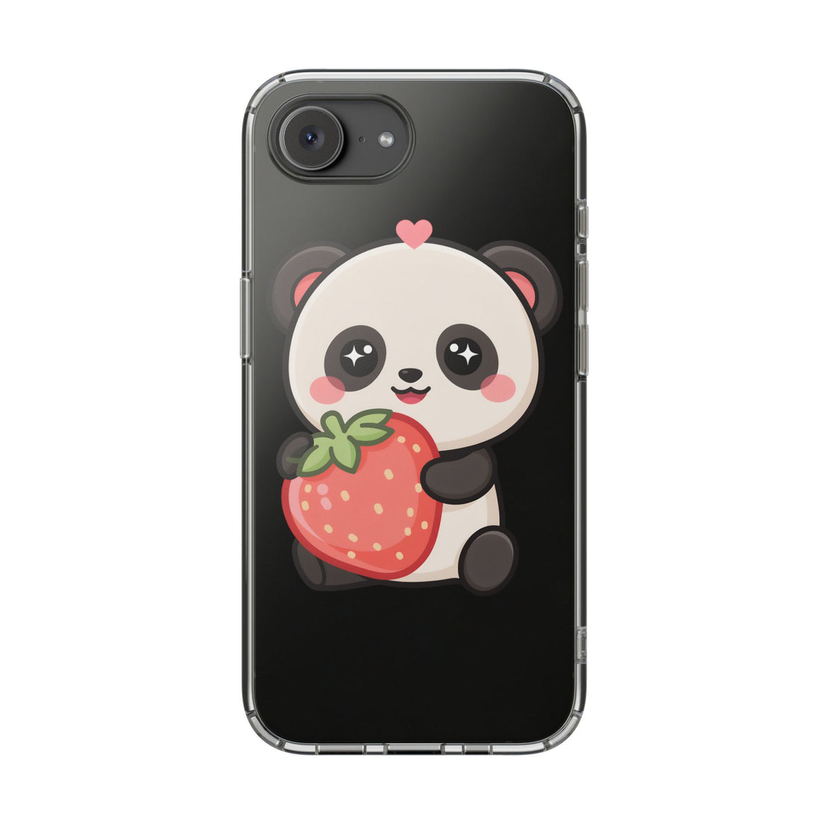 Kawaii Panda Phone Case, Sweet Strawberry Gift